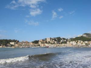 Golven in de baai van Port de Soller
