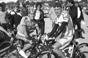 Koos Moerenhout (l) en Michael Boogerd (r).