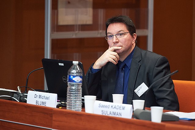 Dr. Michael Blume tijdens een zitting van de Raad van Europa, Straatsburg, januari 2017